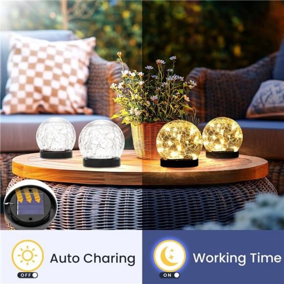 Solar Lights Outdoor for Yard Patio Porch, Garden Decor Birthday Gifts for Mom - Picture 5 of 7